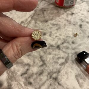kate spade Gold Pavé Round Crystal Stud Earrings